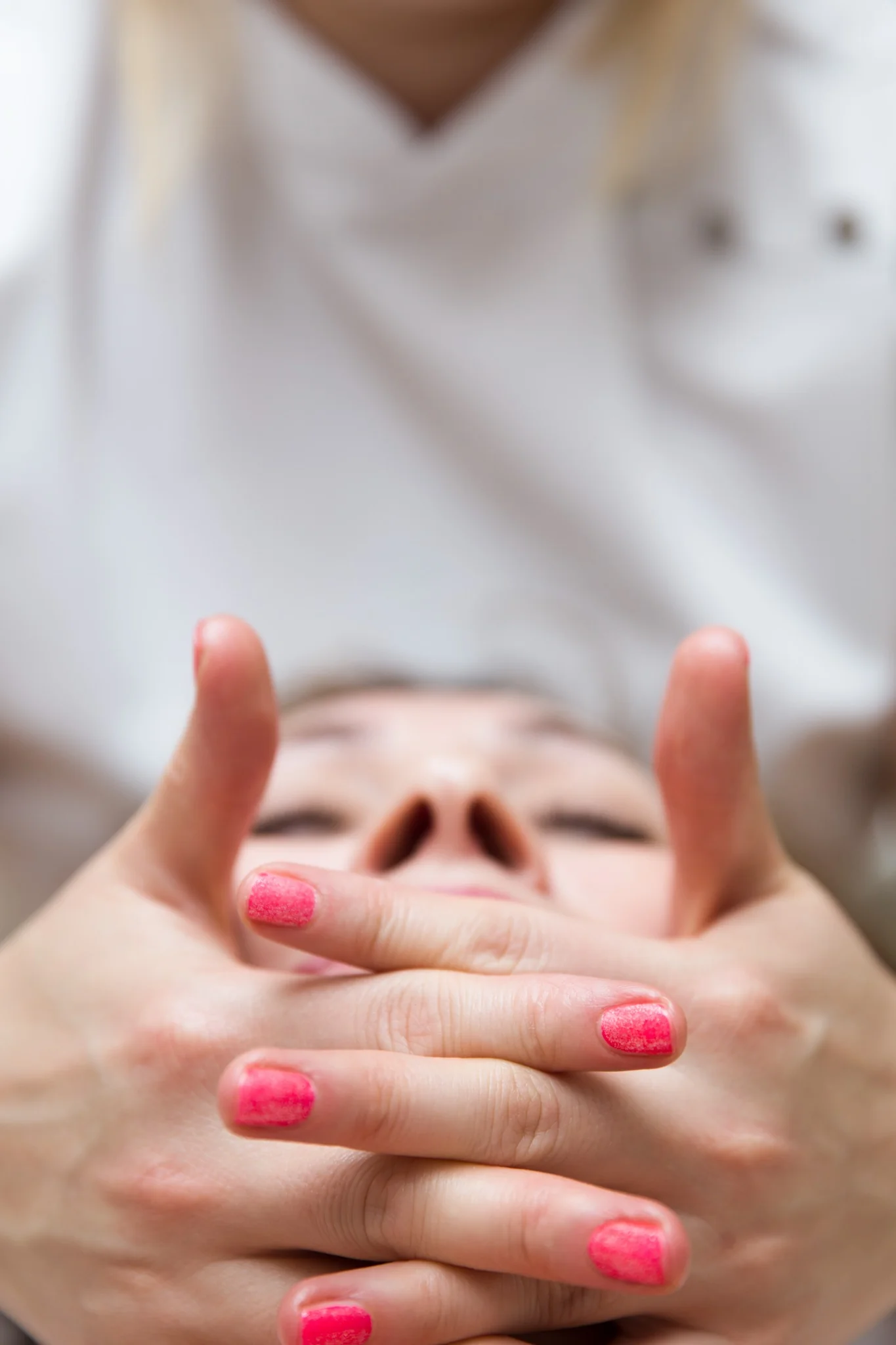 Detalle de uñas de demostración